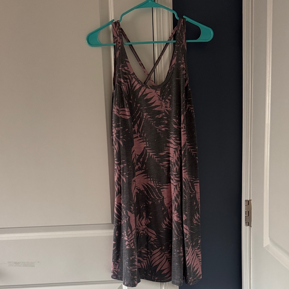 Salt Life Pink and Gray Tropical Strappy Tank